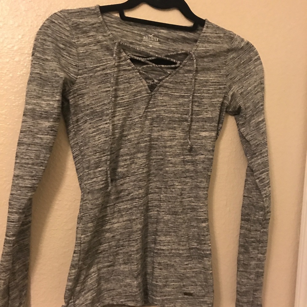 Hollister Lace Up Heather Grey Too